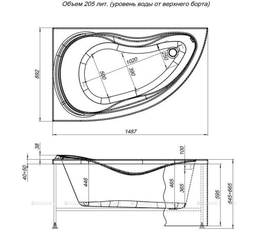 Панель фронтальная Aquanet Maldiva L 00171008