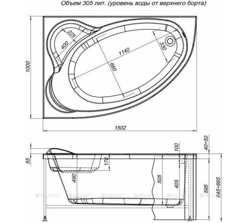 Панель фронтальная Aquanet Mayorca L 00161969