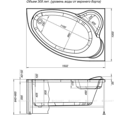 Панель фронтальная Aquanet Mayorca R 00161977