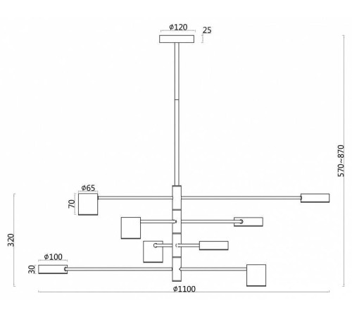 Подвесная люстра F-promo Ducan 3094-8P