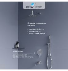 Душевая система скрытого монтажа RGW SP-55 хром 51140855-01