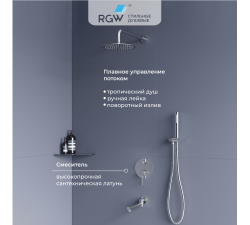Душевая система скрытого монтажа RGW SP-55 хром 51140855-01