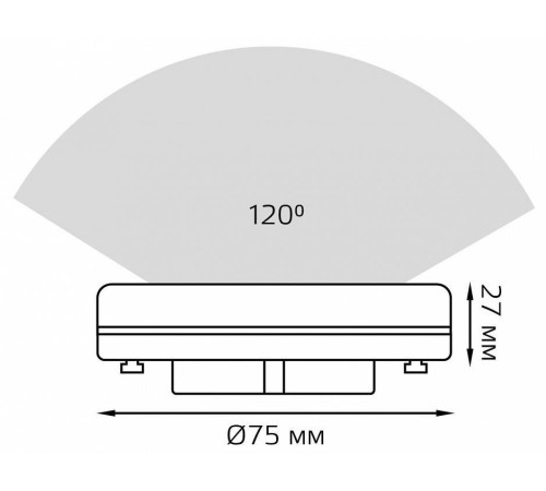 Лампа светодиодная Gauss 1084 GX53 8Вт 3000K 108408108-D