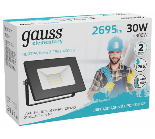 Светильник настенно-потолочный Gauss Elementary 613100230