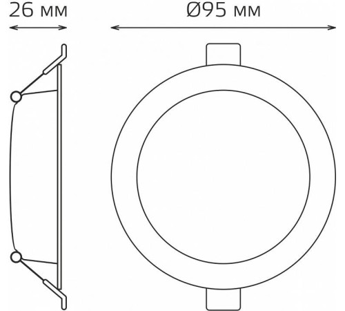 Набор встраиваемых светильников Gauss Elementary Downlight (3 шт.) 9100420205T
