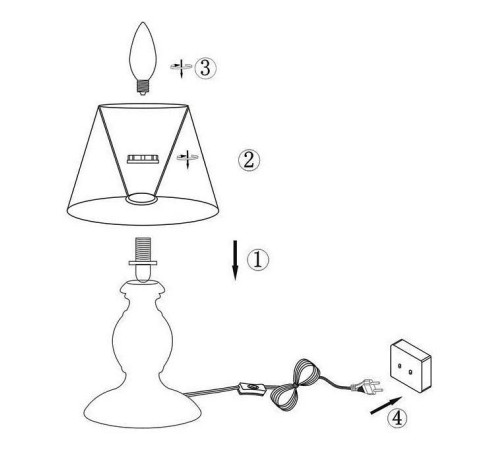 Настольная лампа декоративная Globo Metalic 21690