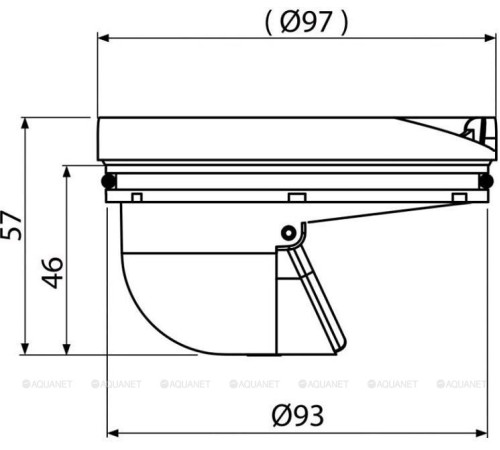 Гидрозатвор для трапа сухой AlcaPlast APV0030