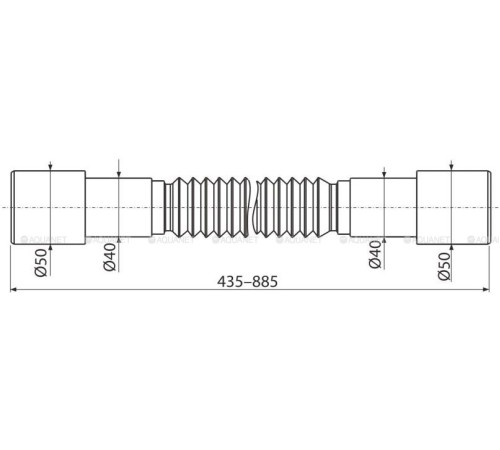 Гибкое соединение для сифона Alcaplast A720 50/40х40/50 мм пластик A720