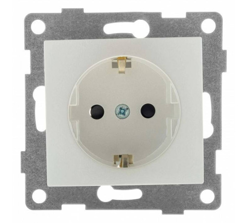 Розетка с заземлением и со шторкой, без рамки Gusi Electric BRAVO С10Р4-028