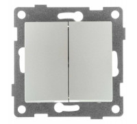 Выключатель двухклавишный без рамки Gusi Electric BRAVO С10В2-028