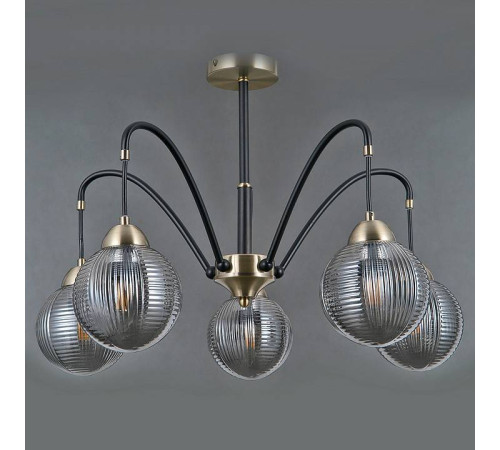 Люстра на штанге ILLUMICO IL0433-5PSQ-79 BK AB
