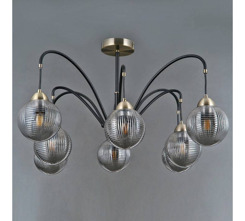 Люстра на штанге ILLUMICO IL0433-8PSQ-79 BK AB