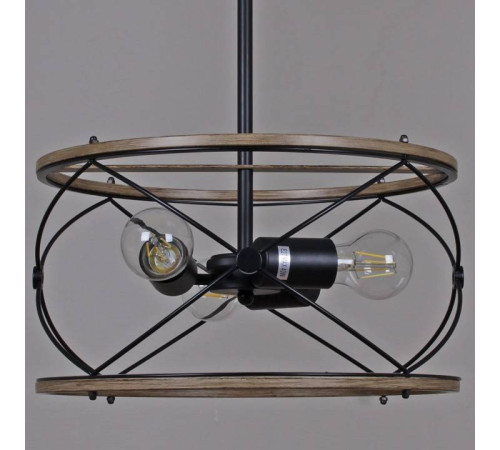Подвесная люстра ILLUMICO WOOD IL1008-3P-05 BK WOOD