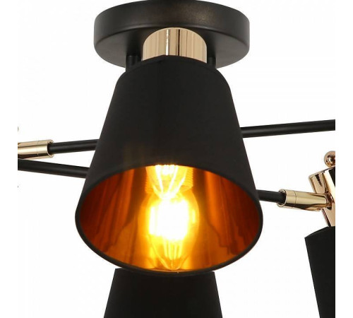 Люстра на штанге ILLUMICO Abelie IL6116-6COU-79 BK GD Abelie