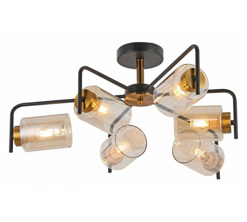 Люстра на штанге ILLUMICO IL8248-6COU-79 BK GD