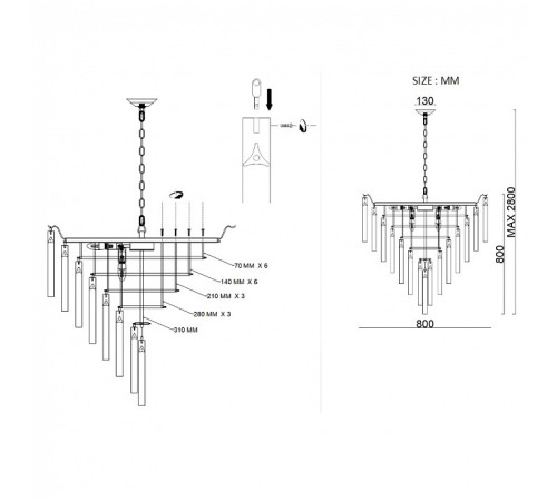 Подвесная люстра Imperiumloft Eich 40,1594