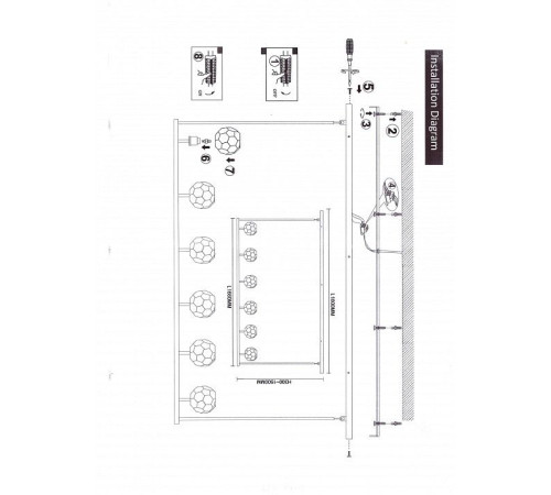 Светильник на штанге ImperiumLoft RH Boule De Cristal Linear 40,1222