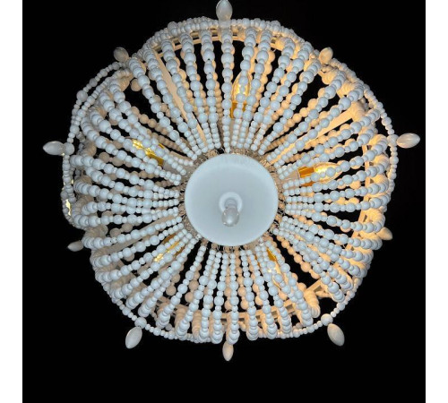 Подвесная люстра Imperiumloft Rh Anselme White Wood Large Chandelier 40.1934-0