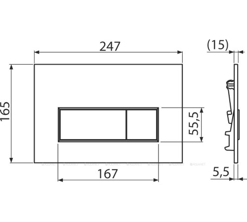 Комплект инсталляции 4 в 1 AlcaPlast AM101/1120-4:1 RU M571-0001 кнопка M571 хром