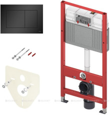 Комплект инсталляции 4 в 1 TECE Base 2.0 с клавишей TECEnow черный матовый 9400414