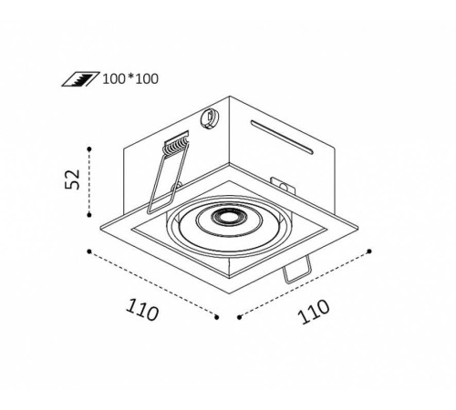 Встраиваемый светильник Italline DL DL 3032 white 3000K