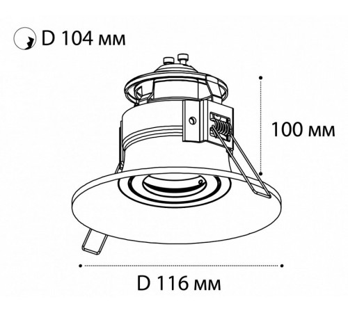 Встраиваемый светильник Italline IT07-7012 IT07-7012 white