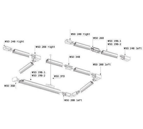 Токопровод левый Italline WSO WSO 24BL white