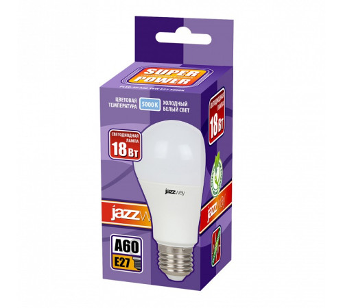 Лампа светодиодная Jazzway E27 18Вт 5000K PLED- SP A65 18W E27 5000K