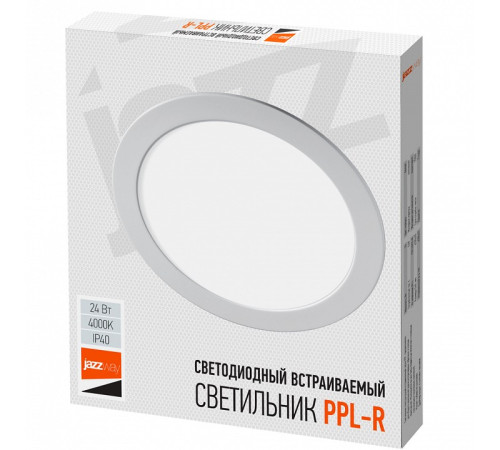 Встраиваемый светильник Jazzway PPL-R 24w 4000K IP40 WH