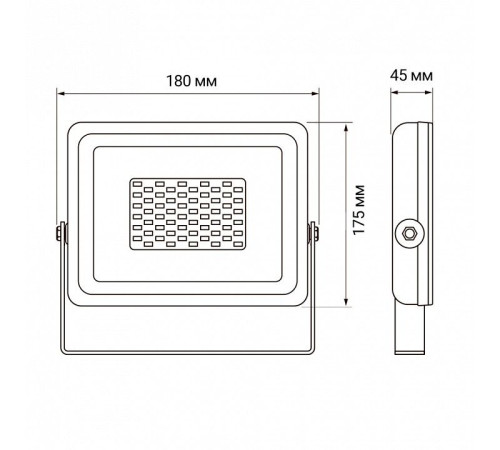Настенно-потолочный прожектор Jazzway PFL-SC-50W 3000K IP65