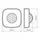 Датчик движения Jazzway PMS-IR-U 124 2000W 360° 2.2-6m WH
