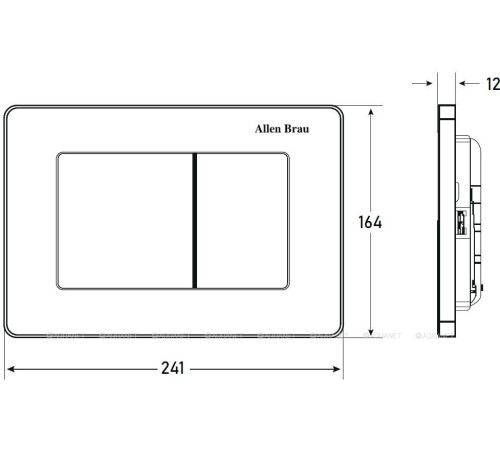 Кнопка смыва пневматическая Allen Brau Infinity сталь никель браш 9.20006.BN