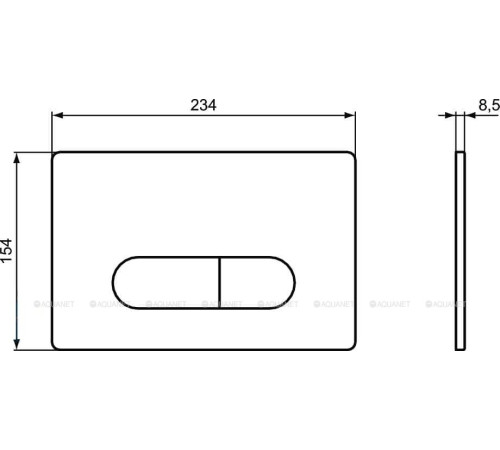 Панель смыва Ideal Standard Oleas M1 матовый хром R0115JG