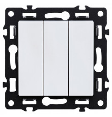 Выключатель трехклавишный без рамки Kollinger Asthetik AS-710WH