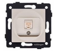 Розетка телефонная RJ-11 со штрокой, без рамки Kollinger  REA-009GD