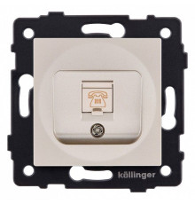 Розетка телефонная RJ-11 со штрокой, без рамки Kollinger  REA-009GD