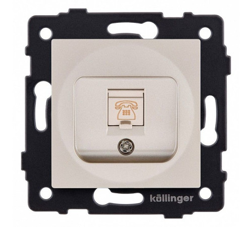 Розетка телефонная RJ-11 со штрокой, без рамки Kollinger REA-009GD
