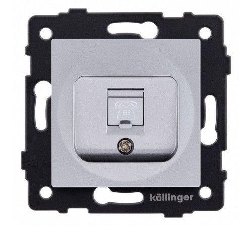 Розетка телефонная RJ-11 со штрокой, без рамки Kollinger REA-009GY