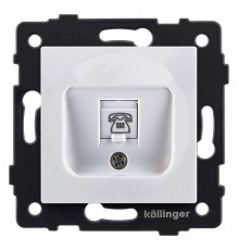 Розетка телефонная RJ-11 со штрокой, без рамки Kollinger  REA-009WH