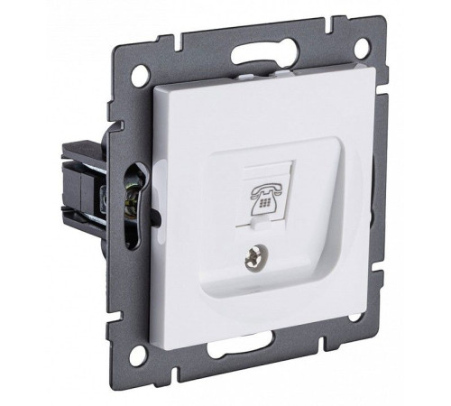 Розетка телефонная RJ-11 со штрокой, без рамки Kollinger REA-009WH