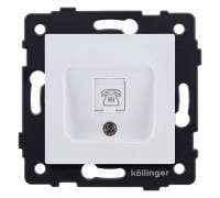 Розетка телефонная RJ-11 со штрокой, без рамки Kollinger  REA-009WM
