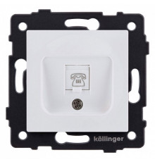 Розетка телефонная RJ-11 со штрокой, без рамки Kollinger  REA-009WM