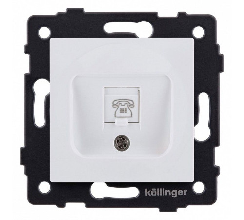 Розетка телефонная RJ-11 со штрокой, без рамки Kollinger REA-009WM