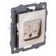 Розетка двойная Ethernet RJ-45 и со шторками, без рамки Kollinger REA-019GD