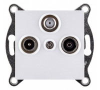 ТВ-розетка и SAT-розетка оконечная без рамки Kollinger  REA-036WH