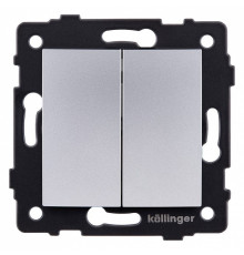 Выключатель двухклавишный без рамки Kollinger  REA-R-011GY