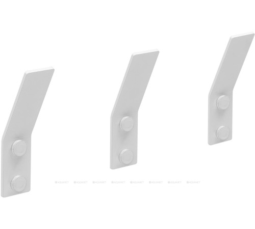 Комплект крючков Aquanet Магнум 3 шт. белый матовый 00336614