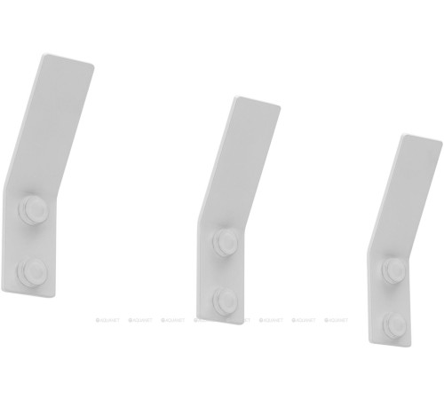Комплект крючков Aquanet Магнум 3 шт. белый матовый 00336614
