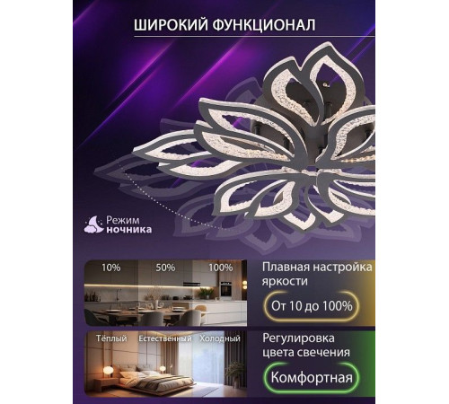 Потолочная люстра Natali Kovaltseva FORTUNA LED LAMPS 81107/7C
