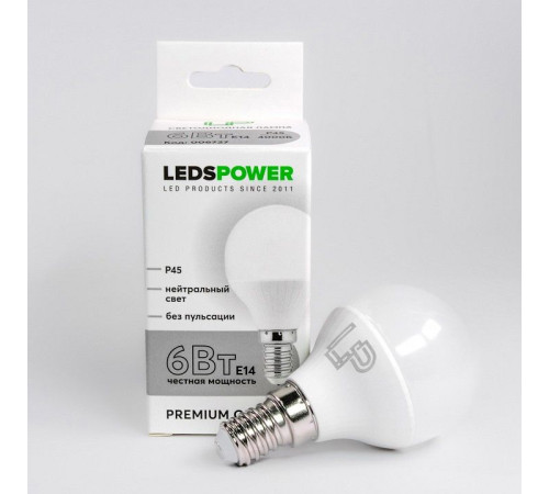 Лампа светодиодная LEDS POWER P45 006727